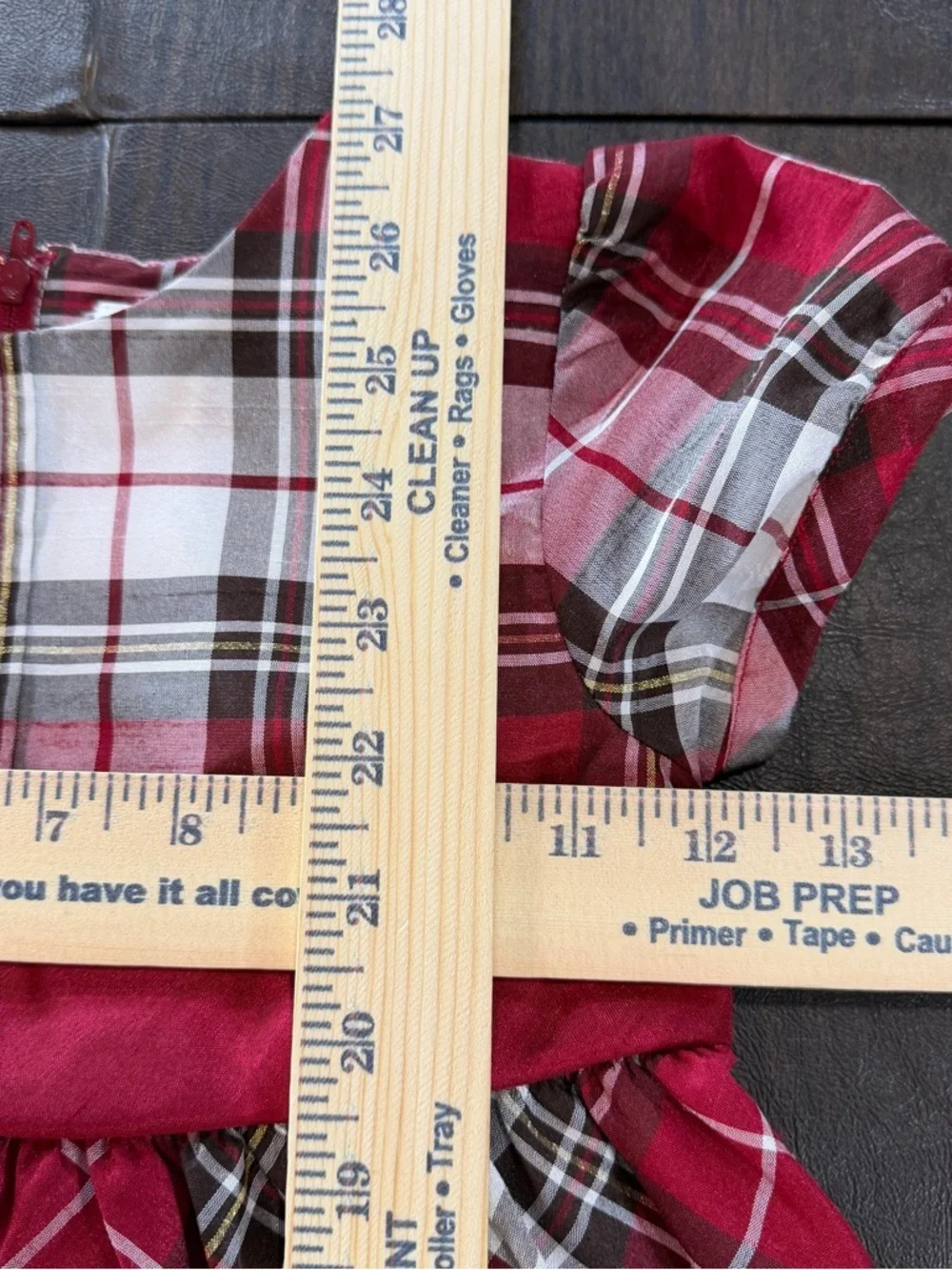 Gymboree Red Plaid Holiday Dress with Satin Waistband Sz 6
